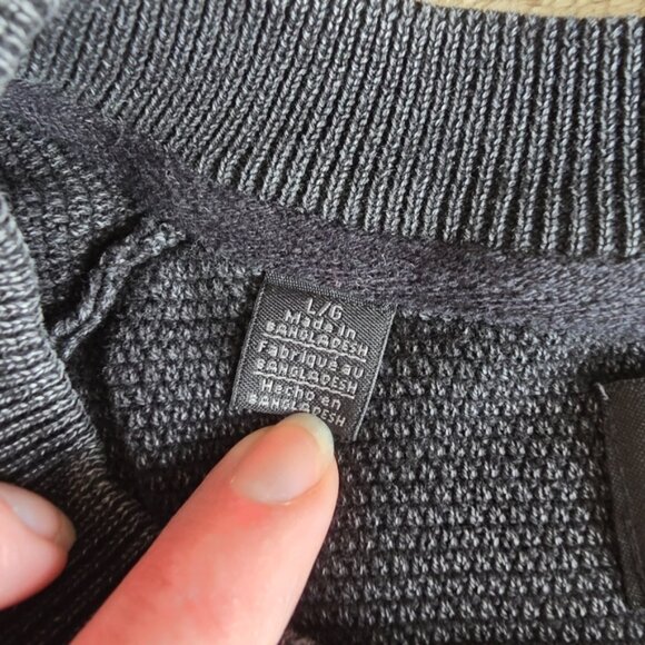 Hudson long sleeve textured cotton crew neck shirt size large - Picture 11 of 13